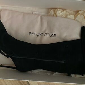 Over the knee suede boots